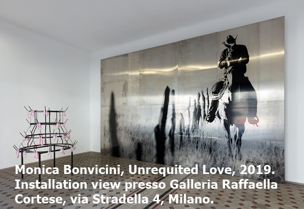 click to enlarge- double click to reduce Monica Bonvicini, Unrequited Love, 2019. Installation view presso Galleria Raffaella Cortese, via Stradella 4, Milano.