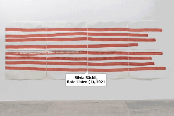 click to enlarge- double click to reduce Silvia Bächli, Rote Linien (1), 2021