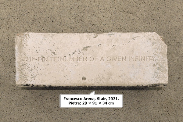 click to enlarge- double click to reduce Francesco Arena, Stair, 2021. Pietra; 20 × 91 × 34 cm