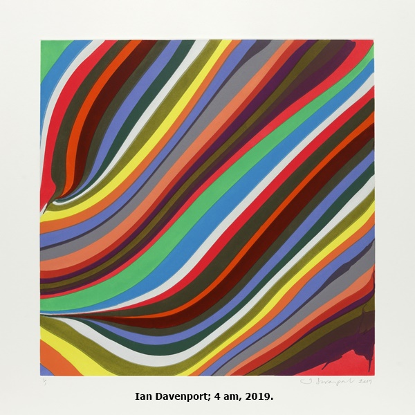 click to enlarge- double click to reduce Ian Davenport; 4 am, 2019.