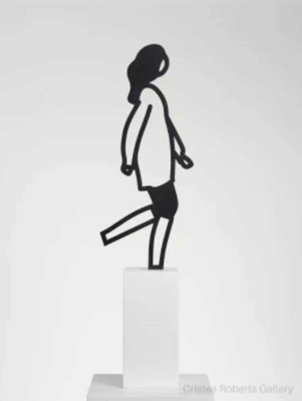 click to enlarge- double click to reduce Julian Opie
Running People: Sonia., 2020
Anodised aluminium figure on Corian base
57.0 x 9.0 x 18.6 cm
Edition of 20