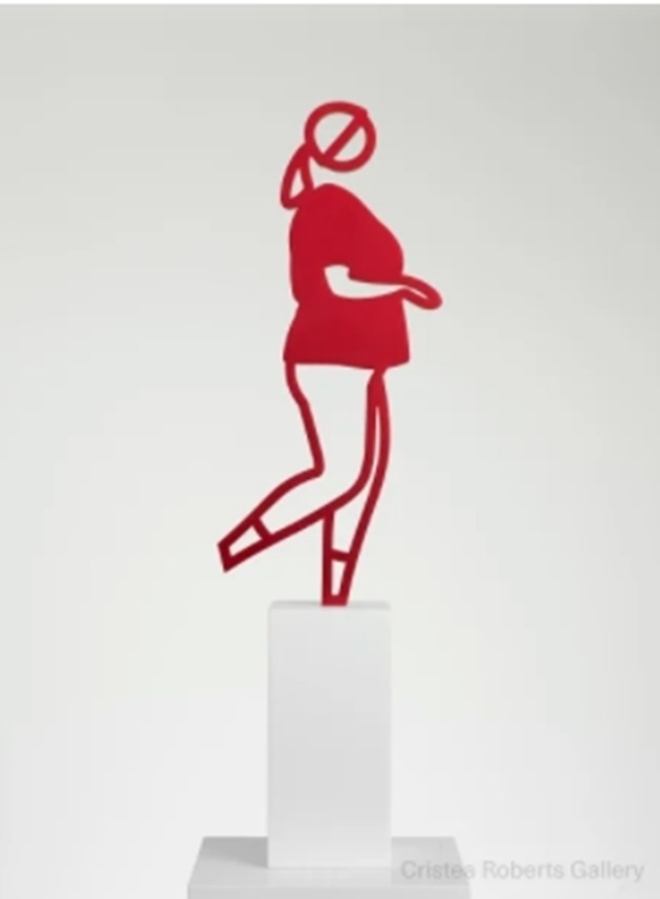 click to enlarge- double click to reduce Julian Opie
Running People: Sonia., 2020
Anodised aluminium figure on Corian base
57.0 x 9.0 x 18.6 cm
Edition of 20