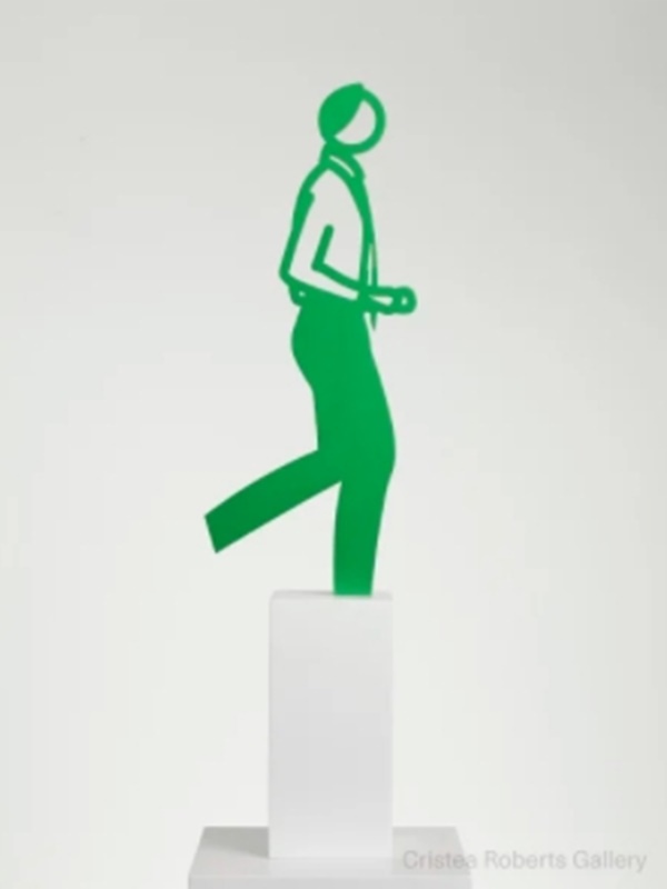 click to enlarge- double click to reduce Julian Opie
Running People: Sonia., 2020
Anodised aluminium figure on Corian base
57.0 x 9.0 x 18.6 cm
Edition of 20