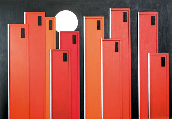 Suburbia, tecnica mista, cm. 60x80. Bob Rontani