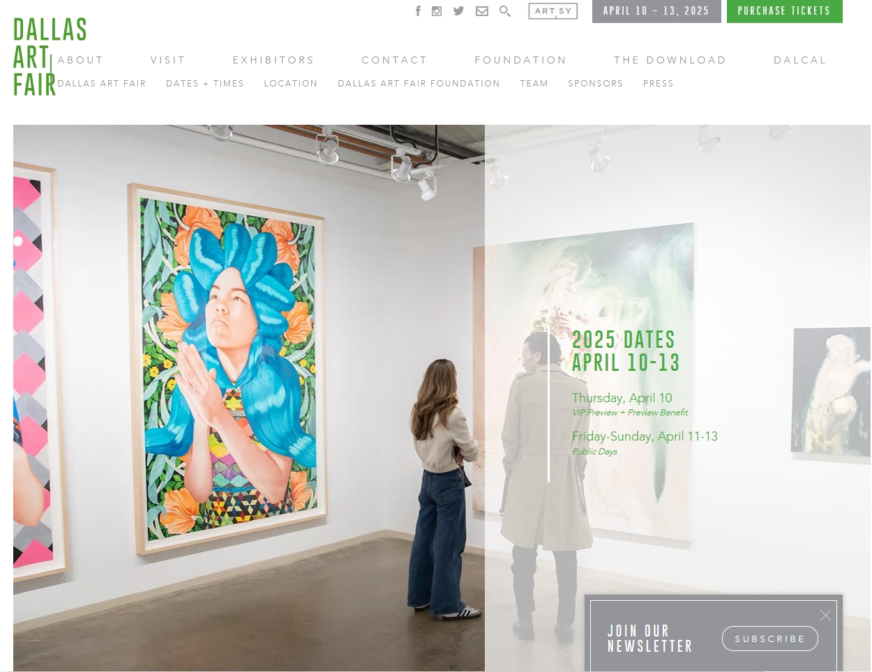 click to enlarge- double click to reduce 93 galleries at Dallas Art Fair USA 2025 - April 10 > 13, 2025 @DallasArtFair