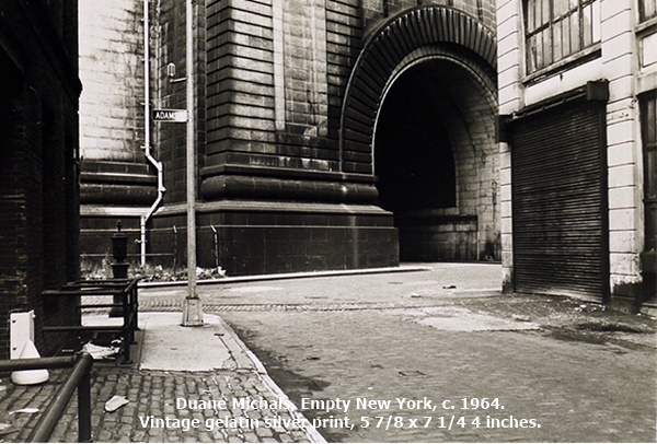 click to enlarge- double click to reduce Duane Michals, Empty New York, c. 1964. Vintage gelatin silver print, 5 7/8 x 7 1/4 4 inches.