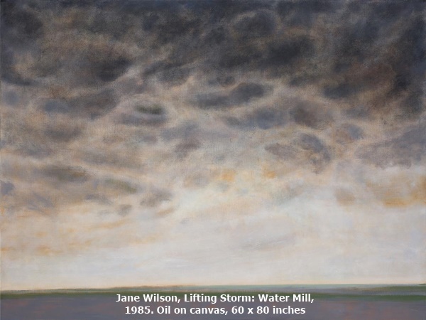 click to enlarge- double click to reduce Jane Wilson, Lifting Storm: Water Mill, 1985. Oil on canvas, 60 x 80 inches