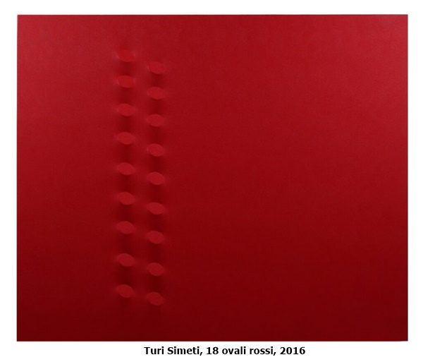 click to enlarge- double click to reduce Turi Simeti, 18 ovali rossi, 2016