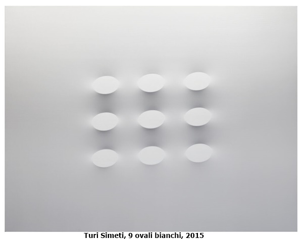 click to enlarge- double click to reduce Turi Simeti, 9 ovali bianchi, 2015