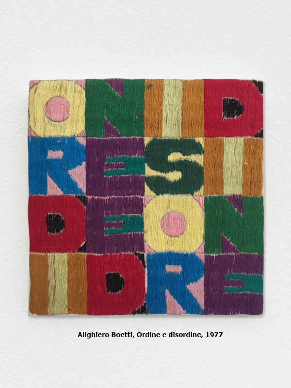 Alighiero Boetti, Ordine e disordine, 1977