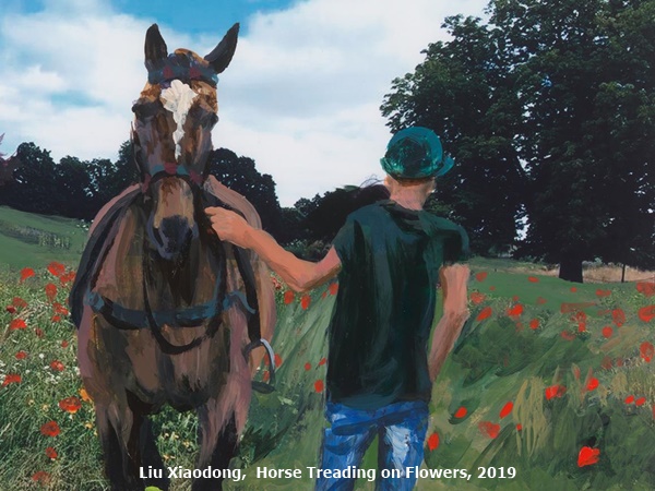click to enlarge- double click to reduce Liu Xiaodong, ⻢踏鲜花 Horse Treading on Flowers, 2019