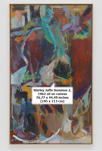 Shirley Jaffe Dominos 2, 1962 oil on canvas 76.77 x 44.49 inches (195 x 113 cm)