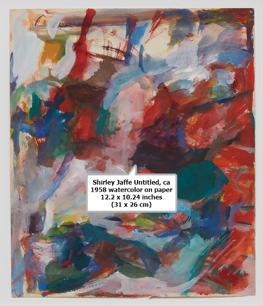 Shirley Jaffe Untitled, ca 1958 watercolor on paper 12.2 x 10.24 inches (31 x 26 cm)