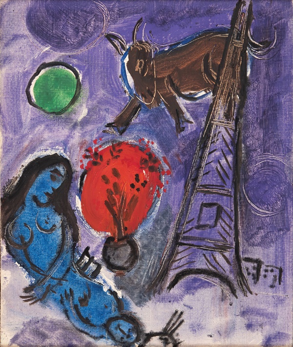 Marc Chagall, Paris Through the Window, a 1913