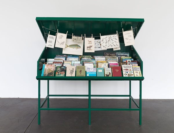 click to enlarge- double click to reduce Mark Dion: Bookstall - The Natural World, 2015