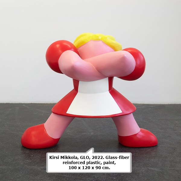click to enlarge- double click to reduce Kirsi Mikkola, GLO, 2022. Glass-fiber reinforced plastic, paint, 100 x 120 x 90 cm.