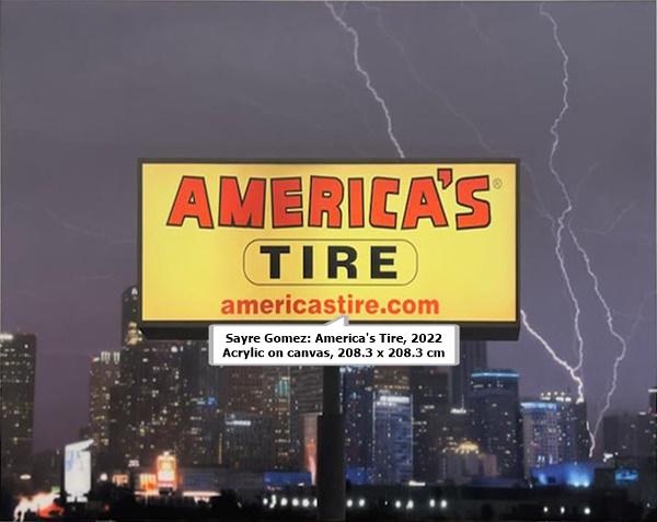 Sayre Gomez: America's Tire, 2022
Acrylic on canvas, 208.3 x 208.3 cm