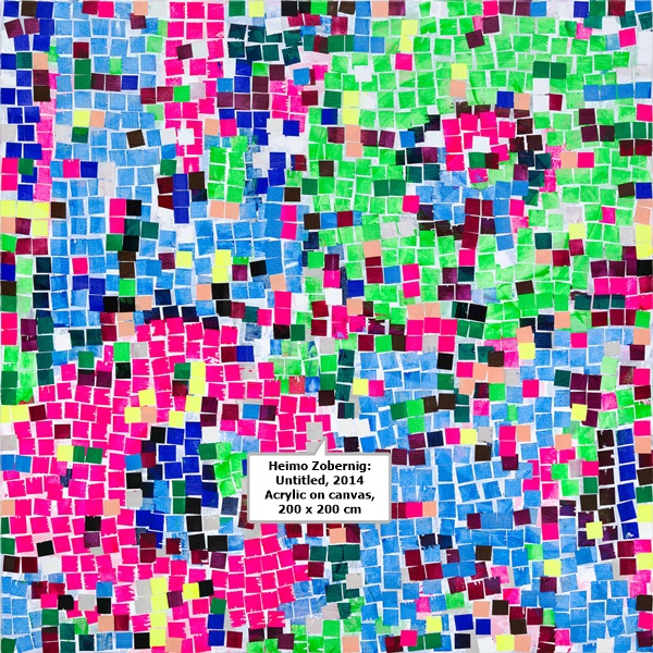 click to enlarge- double click to reduce Heimo Zobernig: Untitled, 2014
Acrylic on canvas, 200 x 200 cm