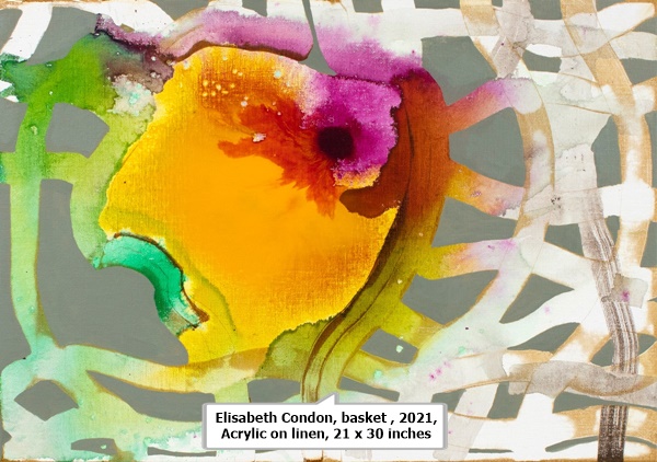 Elisabeth Condon, basket , 2021, Acrylic on linen, 21 x 30 inches
