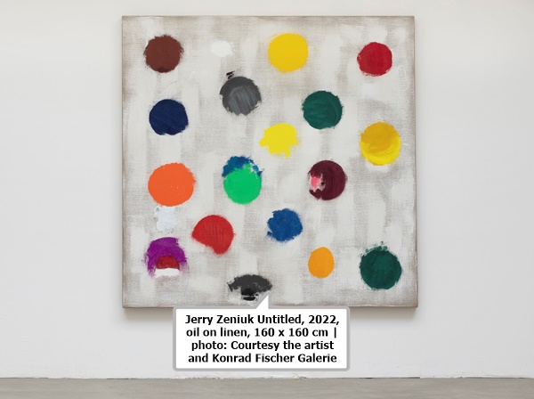 click to enlarge- double click to reduce Jerry Zeniuk Untitled, 2022, oil on linen, 160 x 160 cm | photo: Courtesy the artist and Konrad Fischer Galerie