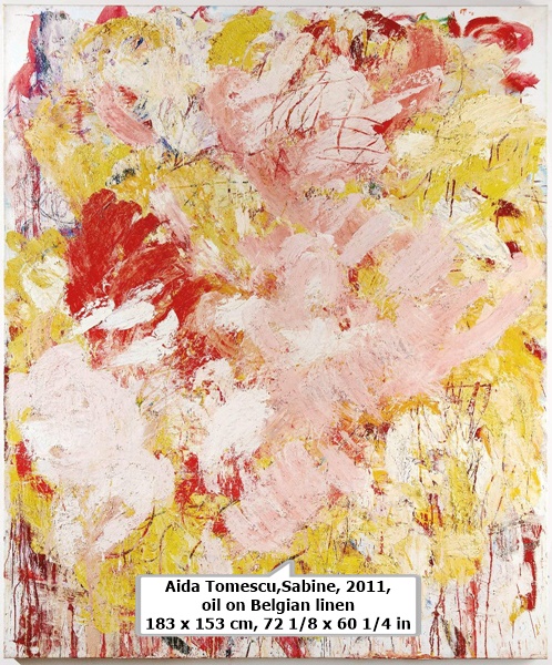click to enlarge- double click to reduce Aida Tomescu,Sabine, 2011, oil on Belgian linen
183 x 153 cm, 72 1/8 x 60 1/4 in