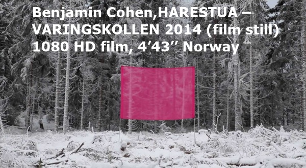Benjamin Cohen,HARESTUA –
VARINGSKOLLEN 2014 (film still)
1080 HD film, 4’43’’ Norway 