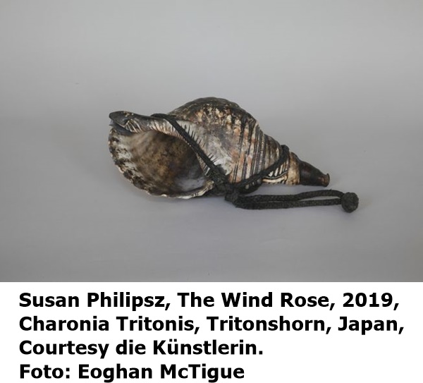 click to enlarge- double click to reduce Susan Philipsz, The Wind Rose, 2019, Charonia Tritonis, Tritonshorn, Japan, Courtesy die Künstlerin. Foto: Eoghan McTigue