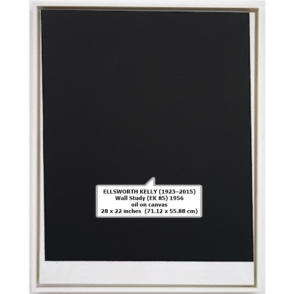 ELLSWORTH KELLY (1923–2015)
Wall Study (EK 85)
1956
oil on canvas
28 x 22 inches
 (71.12 x 55.88 cm)