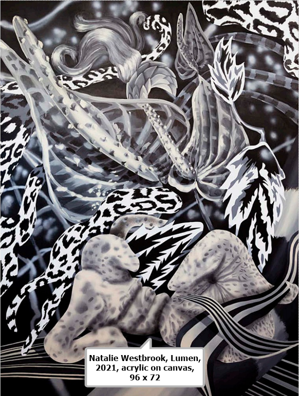 click to enlarge- double click to reduce Natalie Westbrook, Lumen, 2021, acrylic on canvas, 96 x 72