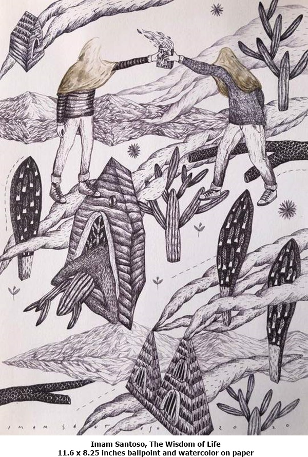 The Wisdom of Life
Imam Santoso
11.6 x 8.25 inches
ballpoint and watercolor on paper