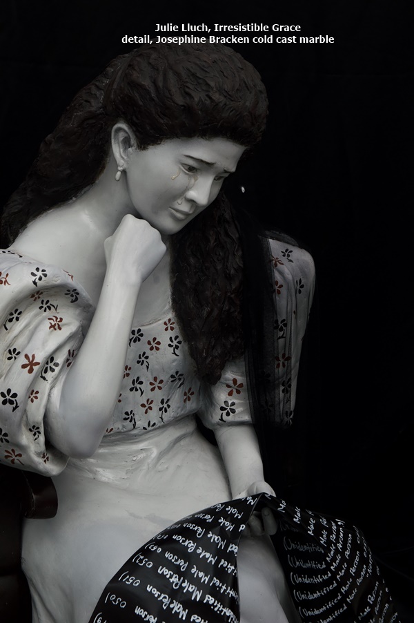 click to enlarge- double click to reduce Julie Lluch, Irresistible Grace
detail, Josephine Bracken cold cast marble