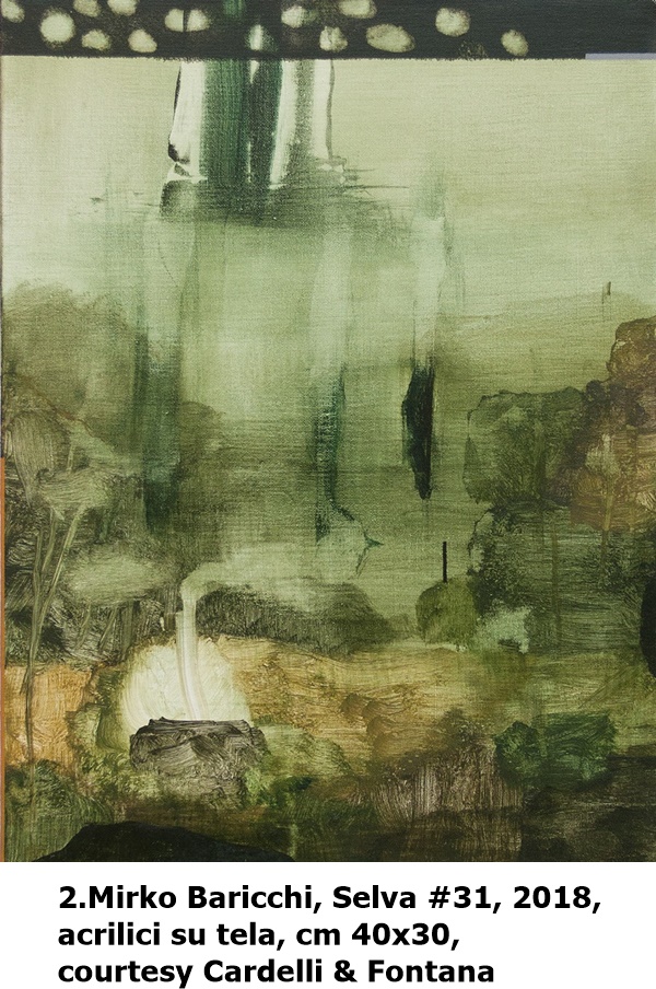 2.	Mirko Baricchi, Selva #31, 2018, acrilici su tela, cm 40x30, courtesy Cardelli & Fontana