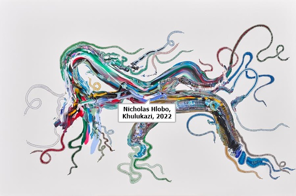 click to enlarge- double click to reduce Nicholas Hlobo, Khulukazi, 2022