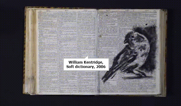 click to enlarge- double click to reduce William Kentridge, Soft dictionary, 2006