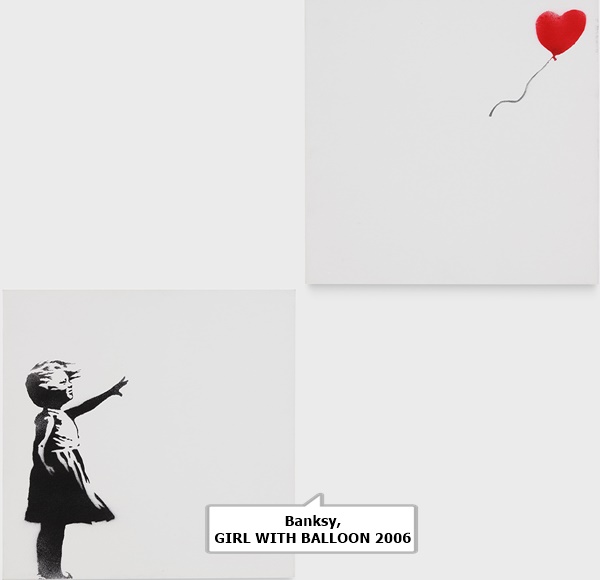 click to enlarge- double click to reduce Banksy,GIRL WITH BALLOON 2006