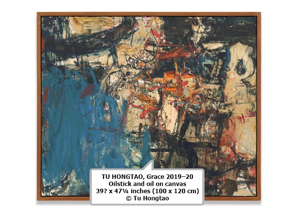 click to enlarge- double click to reduce TU HONGTAO
Grace
2019–20
Oilstick and oil on canvas
39⅜ x 47¼ inches (100 x 120 cm)
© Tu Hongtao