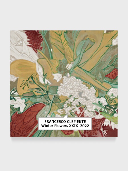 click to enlarge- double click to reduce FRANCESCO CLEMENTE
Winter Flowers XXIX 2022