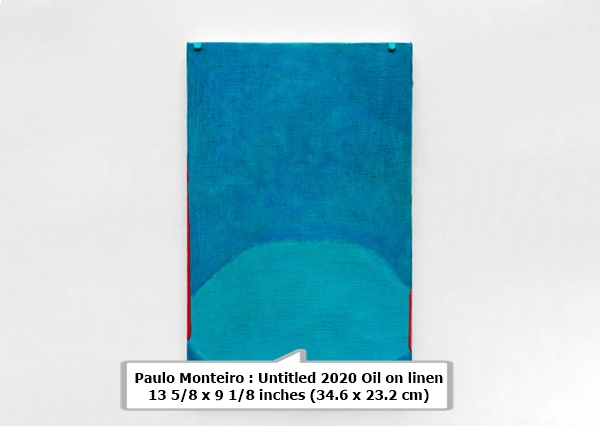 click to enlarge- double click to reduce Paulo Monteiro : Untitled 2020 Oil on linen 13 5/8 x 9 1/8 inches (34.6 x 23.2 cm)