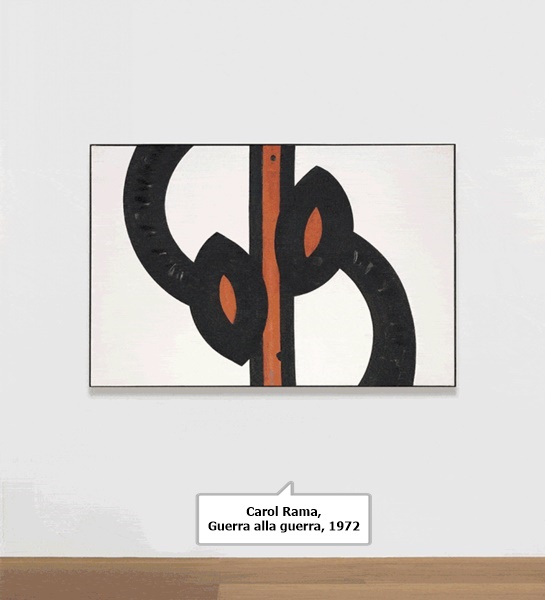 click to enlarge- double click to reduce Carol Rama, Guerra alla guerra, 1972