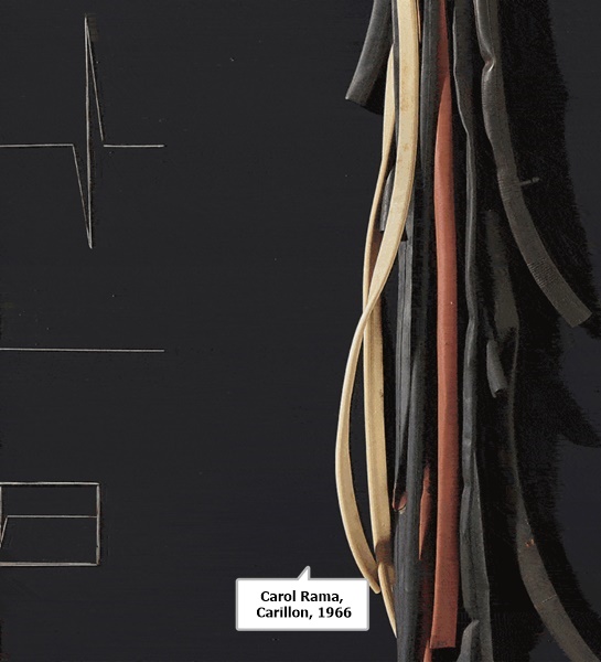 click to enlarge- double click to reduce Carol Rama, Carillon, 1966