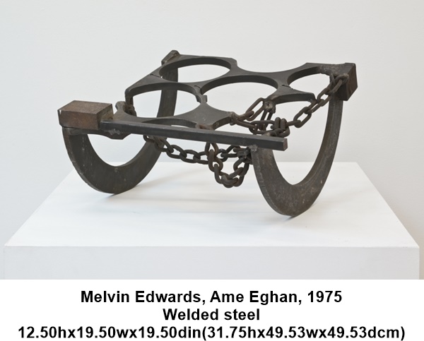 Melvin Edwards, Ame Eghan, 1975
Welded steel
12.50hx19.50wx19.50din(31.75hx49.53wx49.53dcm