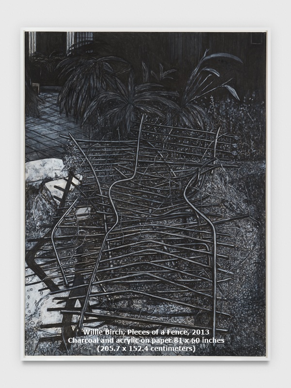 Willie Birch
Pieces of a Fence, 2013
Charcoal and acrylic on paper
81 x 60 inches
(205.7 x 152.4 centimeters)