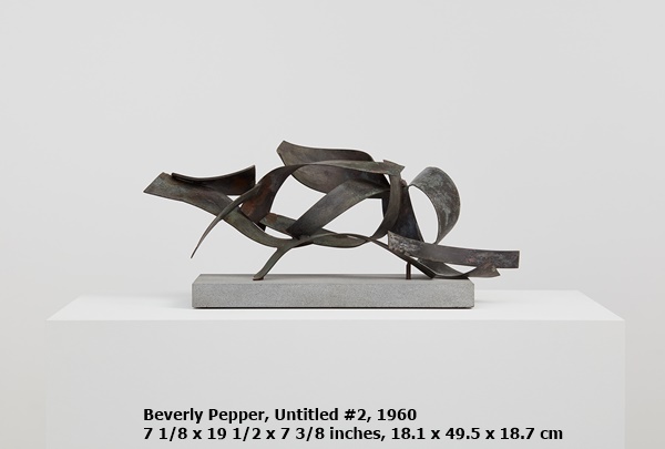 click to enlarge- double click to reduce Beverly Pepper, Untitled #2, 1960
7 1/8 x 19 1/2 x 7 3/8 inches, 18.1 x 49.5 x 18.7 cm