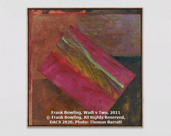 Frank Bowling, Wadi √ Two, 2011 © Frank Bowling. All Rights Reserved, DACS 2020. Photo: Thomas Barratt

