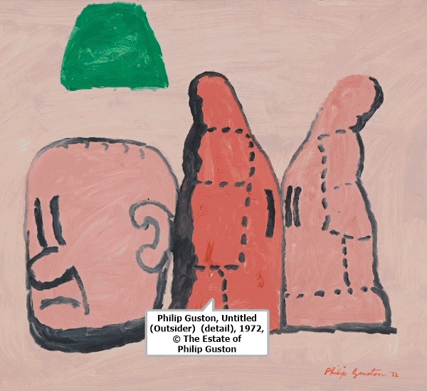 click to enlarge- double click to reduce Philip Guston, Untitled (Outsider) (detail), 1972, © The Estate of Philip Guston
