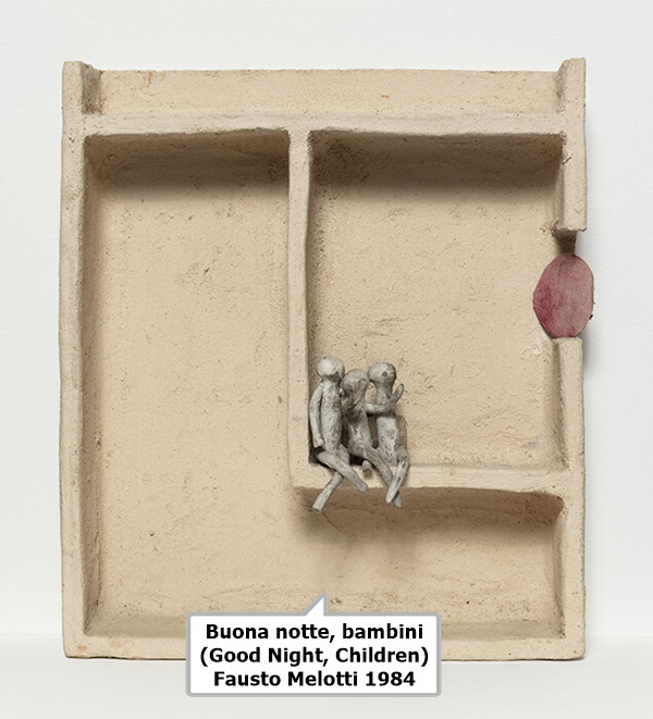 click to enlarge- double click to reduce Buona notte, bambini (Good Night, Children)
Fausto Melotti
1984
