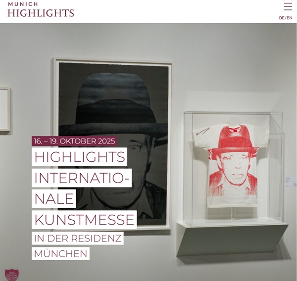 HIGHLIGHTS Internationale Kunstmesse 2025, München GERMANY - 16 > 19 October, 2025 @highlights_fair