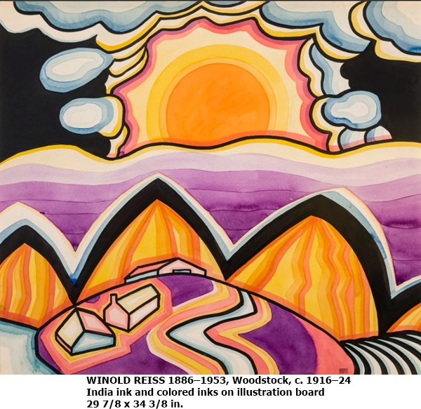 WINOLD REISS
1886–1953
Woodstock, c. 1916–24
India ink and colored inks on illustration board
29 7/8 x 34 3/8 in.