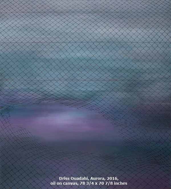 click to enlarge- double click to reduce Driss Ouadahi, Aurora, 2016, oil on canvas, 78 3/4 x 70 7/8 inches