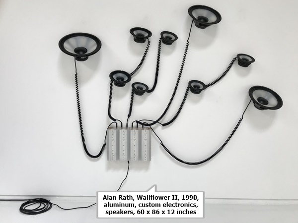 click to enlarge- double click to reduce Alan Rath,Wallflower II, 1990, aluminum, custom electronics, speakers, 60 x 86 x 12 inches